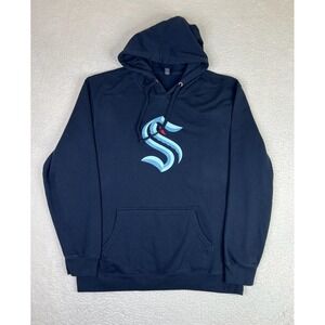 Seattle Kraken Hoodie Sweatshirt Mens XL Blue NHL Hockey District VIT Fleece